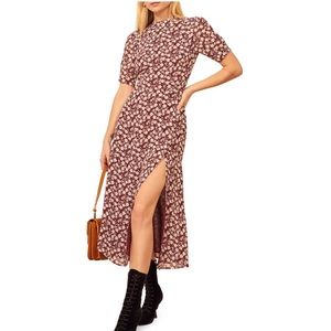 Reformation Gio Ditsy Floral Midi Dress Size 10